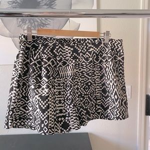 Black and white shorts